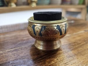 ENCENSOIR À POSER BLEU ET DORÉ