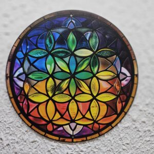 PLAQUE FLEUR DE VIE METAL